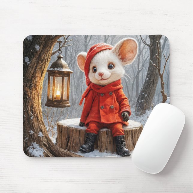 Wintermäuse mit Waldrinnen Mousepad (Mit Mouse)