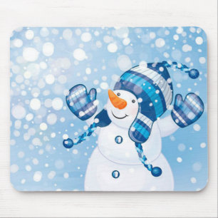 Wintermäuse-Pad/Schneemann Mousepad