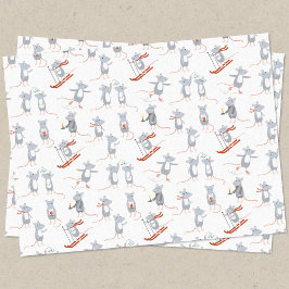 Wintermausurlaub Seidenpapier