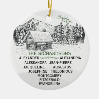 Wintermelokabine Snowy Mountain X11 Keramik Ornament