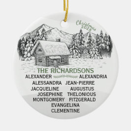 Wintermelokabine Snowy Mountain X12 Keramik Ornament