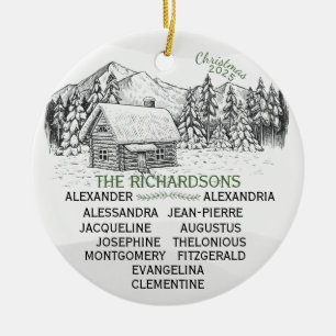 Wintermelokabine Snowy Mountain X12 Keramik Ornament