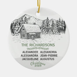 Wintermelokabine Snowy Mountain X 6 Keramik Ornament
