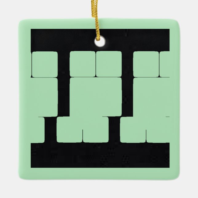 Winterminze 7 | MERRY CHRISTMAS | m3galleryStudio Keramikornament (Vorderseite)