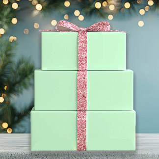 Winterminze, solide Farbe Geschenkpapier Set