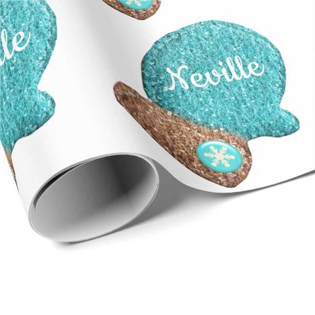 Wintermitten niedliche Schneeflocke Geschenkpapier (Rolleneckpunkt)