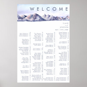 Wintermonate Sonnenterrasse Alphabetische Sitzkart Poster