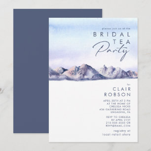 Wintermonate Sunset Bridal Tee Party Einladung