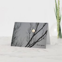 Wintermond, ich Liebe dich zum Mond und zurück Karte