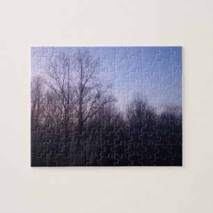 Wintermond-Morgenlandschaftsfotografie Puzzle
