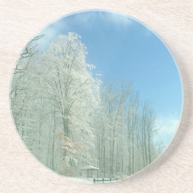 Wintermorgen Getränkeuntersetzer (Vorne)