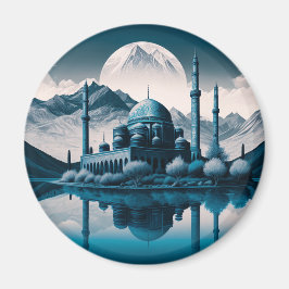 Wintermoschee Masjid Kühlschrankmagnet Magnet