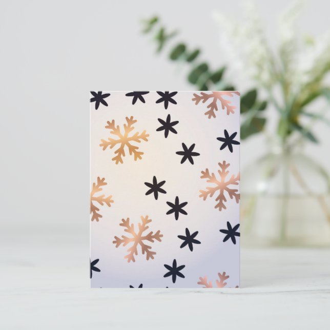 Wintermuster 12 postkarte (Stehend Vorderseite)