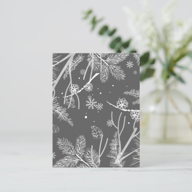 Wintermuster 4 postkarte (Stehend Vorderseite)