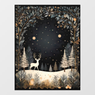 Winternacht Fensteraufkleber