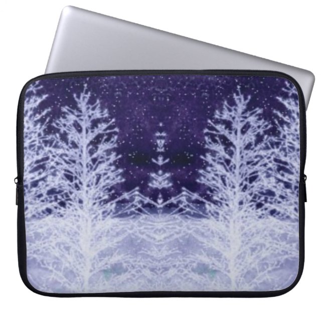 Winternacht Laptopschutzhülle (Vorderseite)