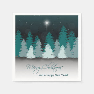 Winternacht mit Stern von Bethlehem Serviette