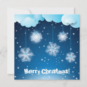 Winternacht, Weihnachtskarte Feiertagskarte