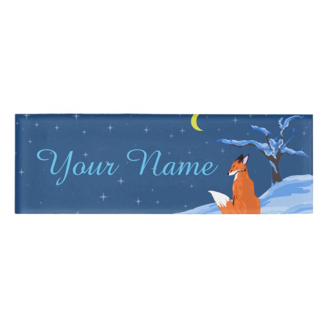 Winternachtsfox Namenschild (Vorderseite)