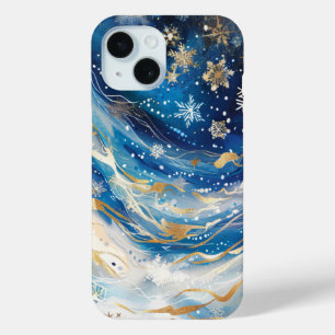 Winternachtshimmel und Schneeflocken - Fall Case-Mate iPhone Hülle