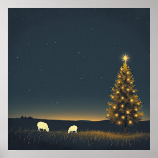 Winternachtswertpapier Poster