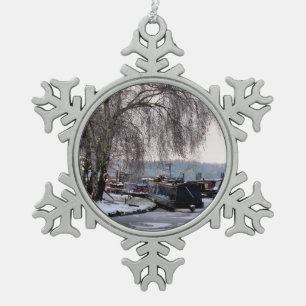 WINTERNARROWBOATS SCHNEEFLOCKEN Zinn-Ornament
