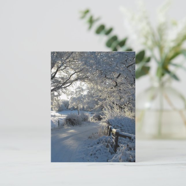 Winterniederschlag Postkarte (Stehend Vorderseite)