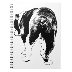 Winternotizen: Grafische Bulldogmuse Notizblock