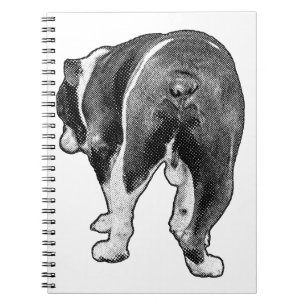 Winternotizen mit gepunkteter Bulldogmaus Notizblock