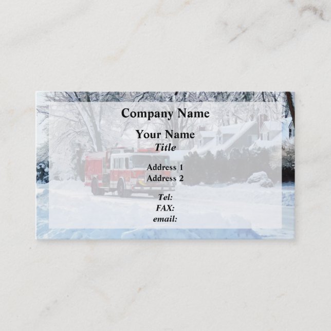 Winternotstand Visitenkarte (Vorderseite)