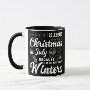 Winterparadies Weihnachten im Juli Strandzeit Tasse