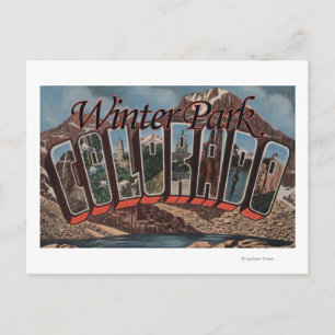 Winterpark, Colorado - Große Briefmarkenszenen Postkarte