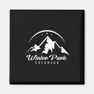 Winterpark Colorado Skigebiet Snowboardin Magnet