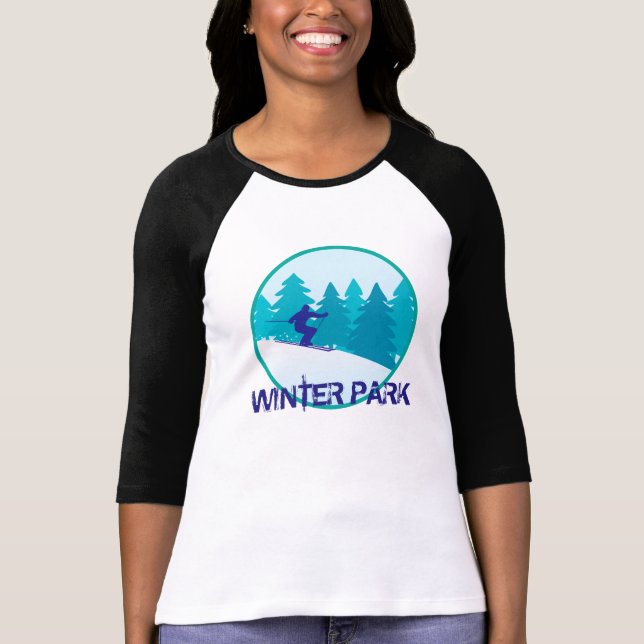 Winterpark Skier T-Shirt (Vorderseite)