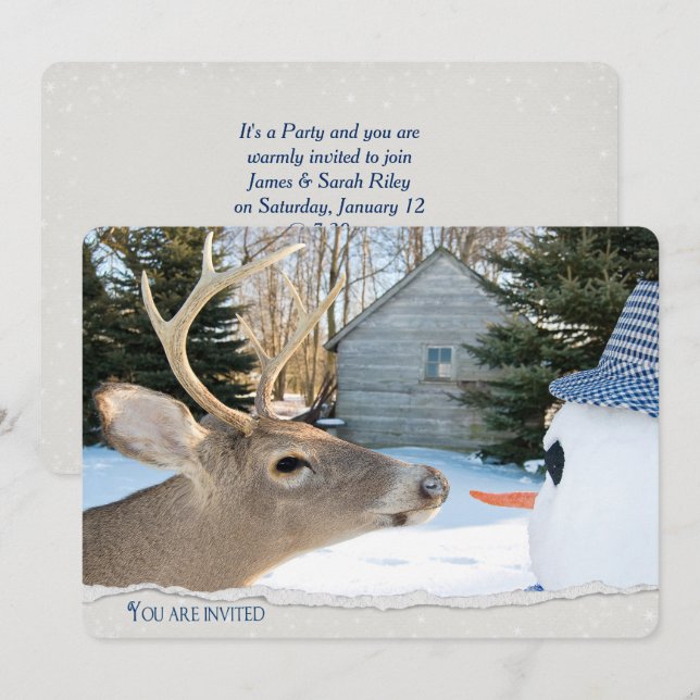 WinterParty Einladung (Vorne/Hinten)