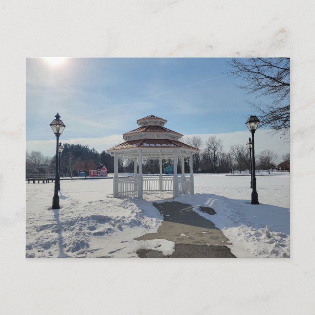 Winterpavillon Taylor Michigan Postkarte (Vorderseite)