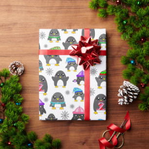 Winterpentiere Geschenkpapier