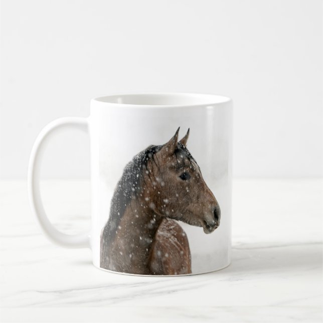 Winterpferd Kaffeetasse (Links)