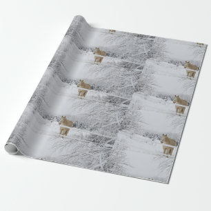 Winterpferdelandschafts-Packpapier Geschenkpapier