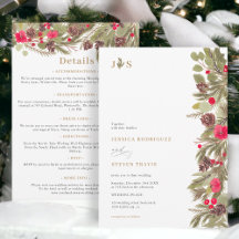 Winterpine-Eleganz in einer Hochzeit