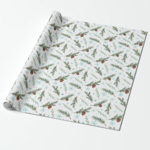 Winterpineconverpackungspapier Geschenkpapier