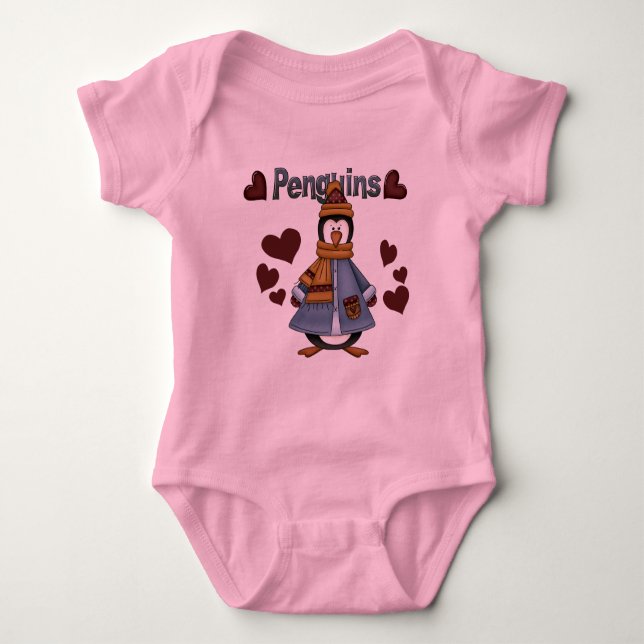 Winterpinguin-Hemden und -Geschenke Baby Strampler (Vorderseite)