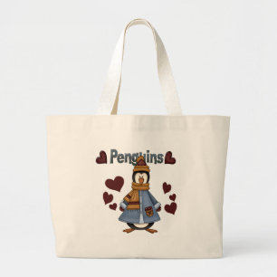 Winterpinguin-Hemden und -Geschenke Jumbo Stoffbeutel
