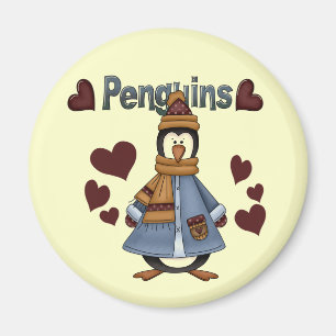 Winterpinguin-Hemden und -Geschenke Magnet