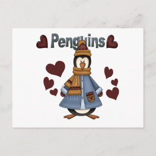 Winterpinguin-Hemden und -Geschenke Postkarte