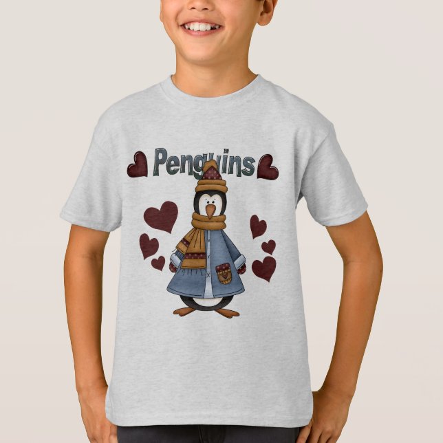 Winterpinguin-Hemden und -Geschenke T-Shirt (Vorderseite)