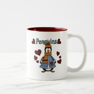 Winterpinguin-Hemden und -Geschenke Zweifarbige Tasse