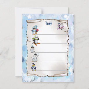 Winterpinguin Postkarte