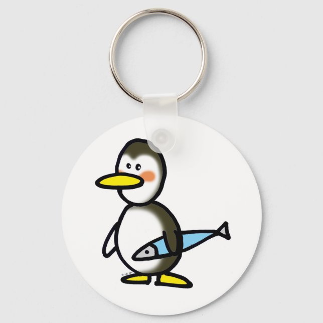Winterpinguin Schlüsselanhänger (Vorderseite)