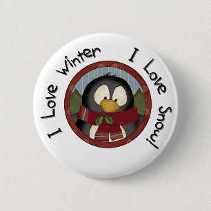 Winterpinguin - Urlaubstage - Hemden und Geschenke Button
